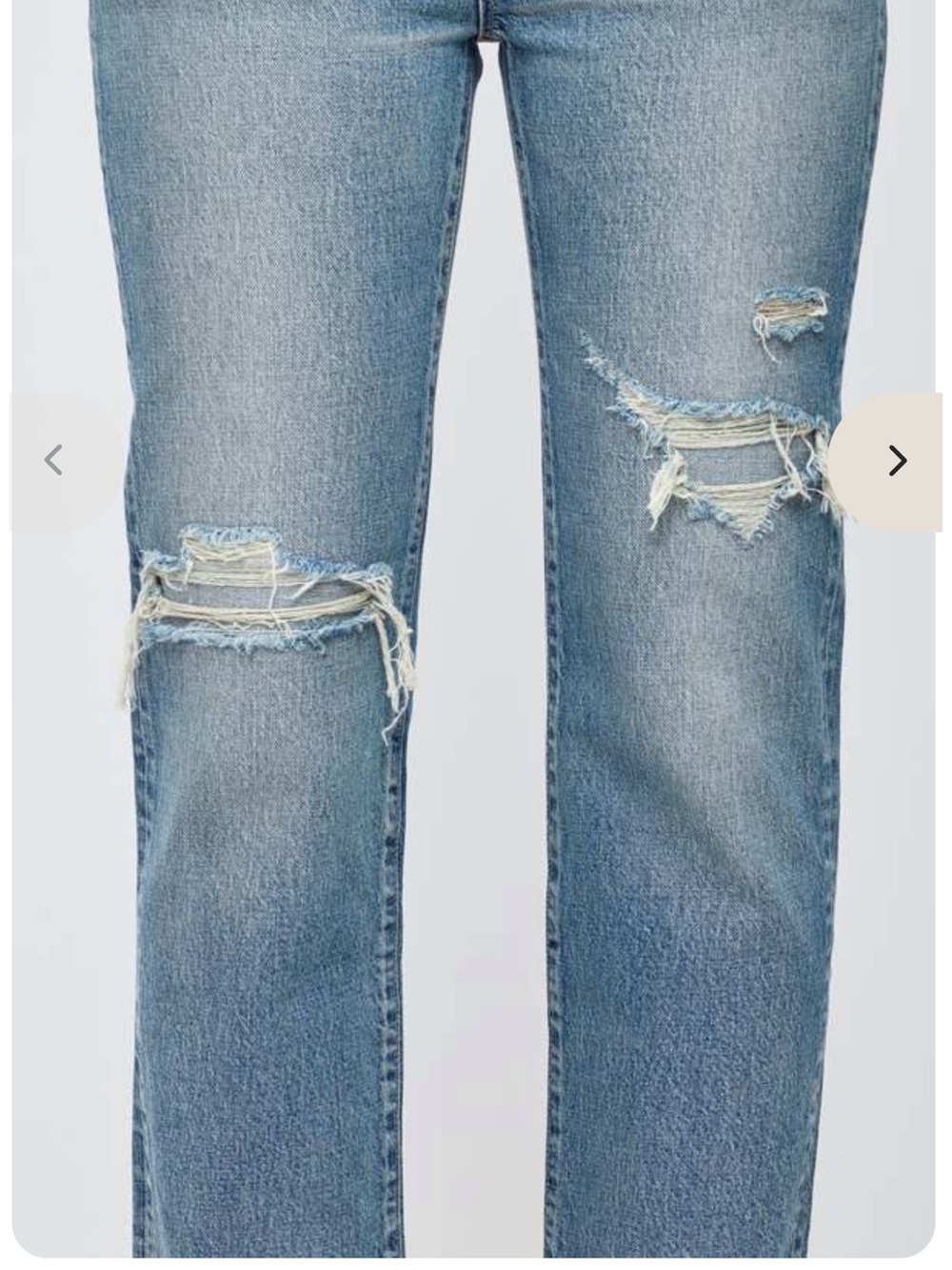 Moussy Edgemere Straight Jeans Light Blue Wash - Picture 4 of 7